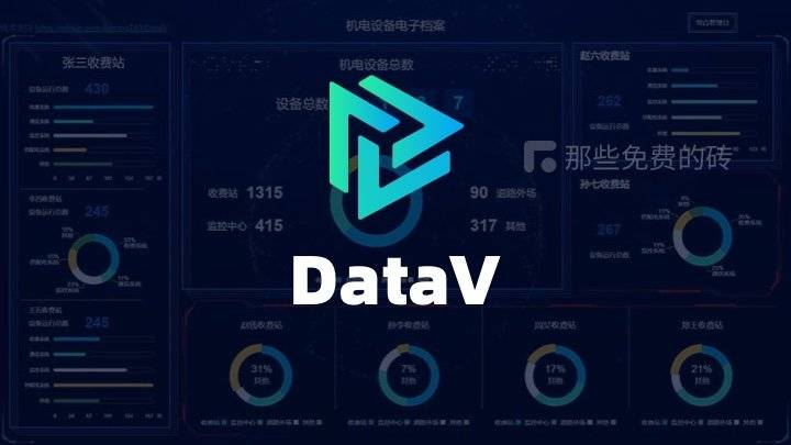 DataV - 免费开源的 Vue / React 大屏数据展示组件库，使用简单、效果酷炫的前端数据可视化开发插件