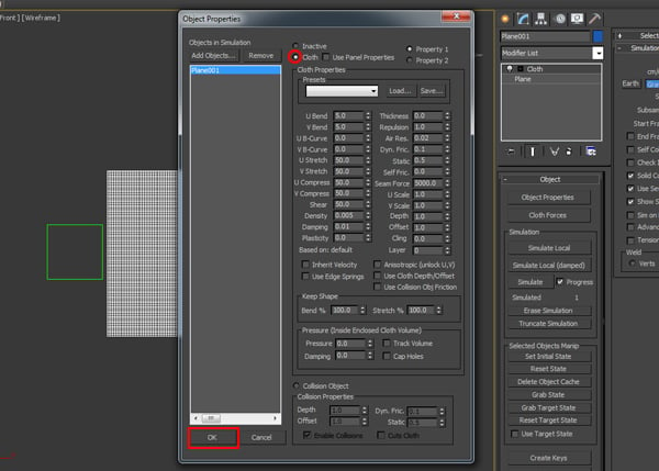 Object Properties window