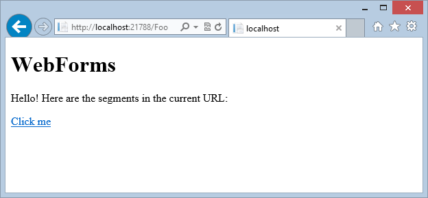 A basic Foo WebForms page