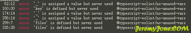 @typescript-eslint/no-unused-vars 警告问题_typescript-eslint、no-unused-vars ...