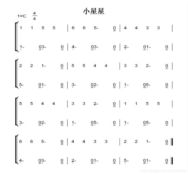 钢琴弹奏小星星教程图片