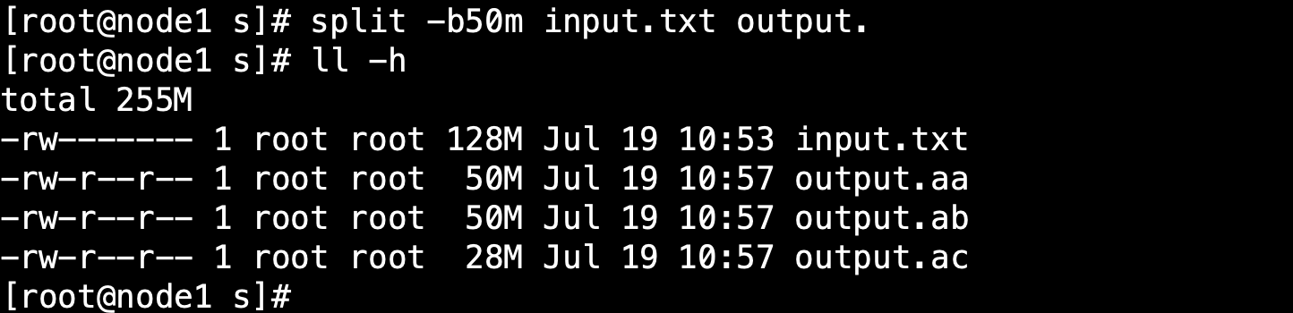 Linux命令更新-split命令