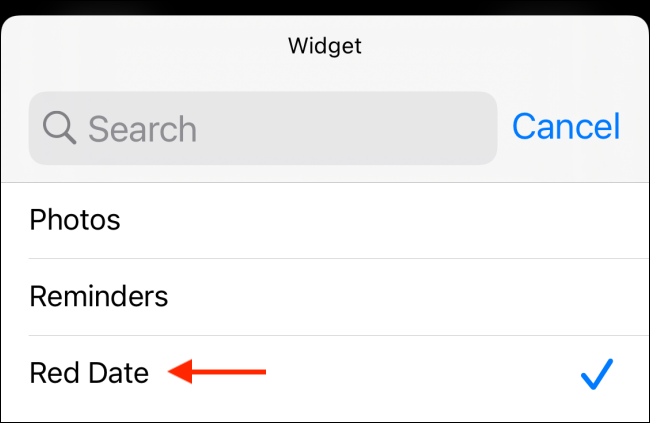 Select The Widget To Add To Widgetsmith