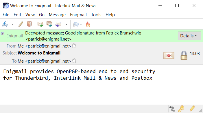 Thunderbird:Enigmail