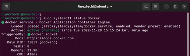 Docker-サービス-ステータス-Ubuntu-Linux