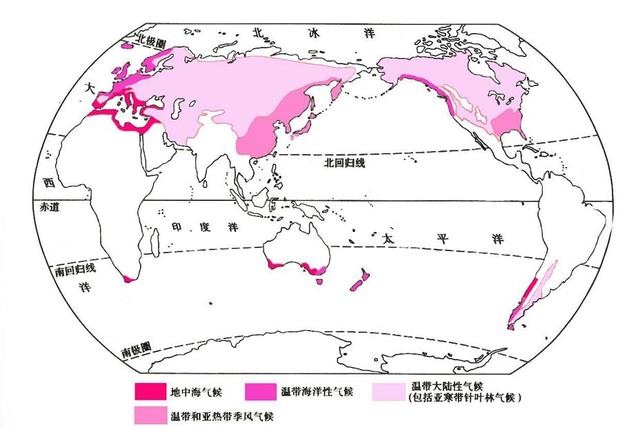 各緯度氣候分佈圖_大師一百——地理:世界各種氣候類型分佈圖(高清版)