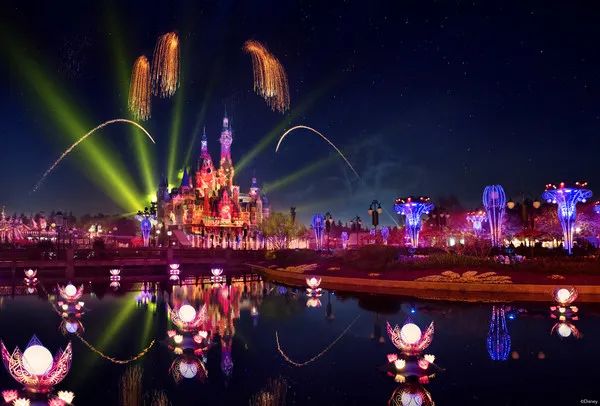 迪士尼乐园照片晚上图片