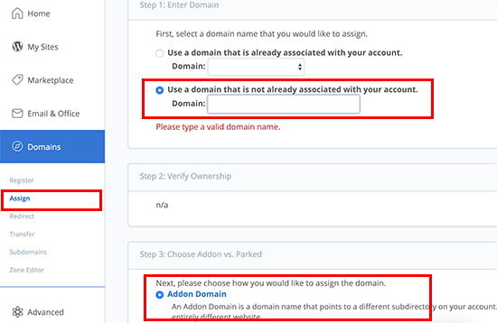 Adding a domain name to your hosting account