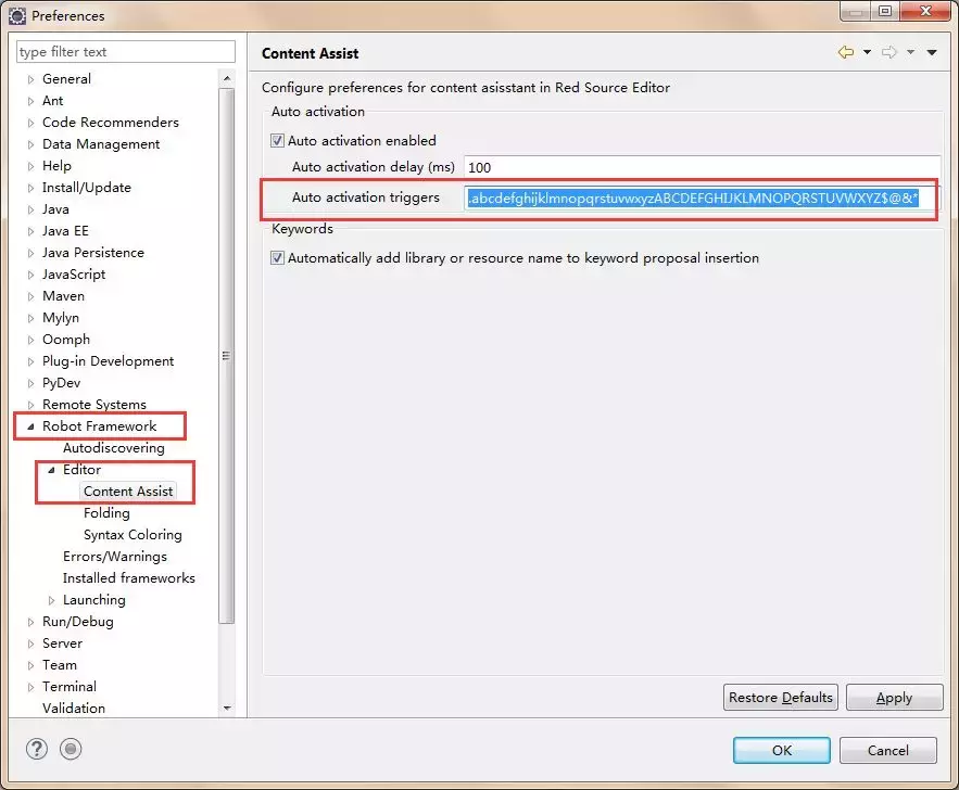 Integration of RobotFramework and Eclipse-easy to use!