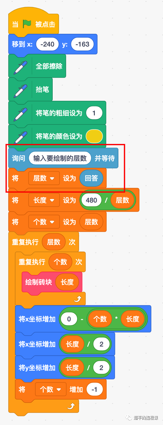 绘制金字塔-第10届蓝桥杯Scratch选拔赛真题精选