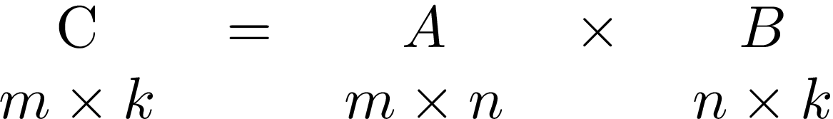 Matrix multiplication requirement.