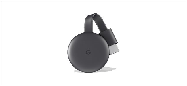 A third-generation Chromecast dongle.