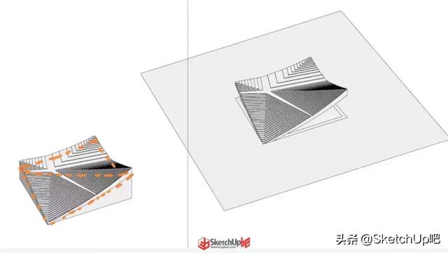 id:tanroy1,把平剖面图片按同一大小叠到一块,找到四个角点与中间点的