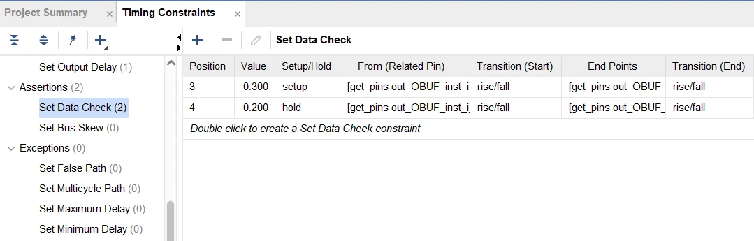 FPGA设计时序约束十三、Set_Data_Check