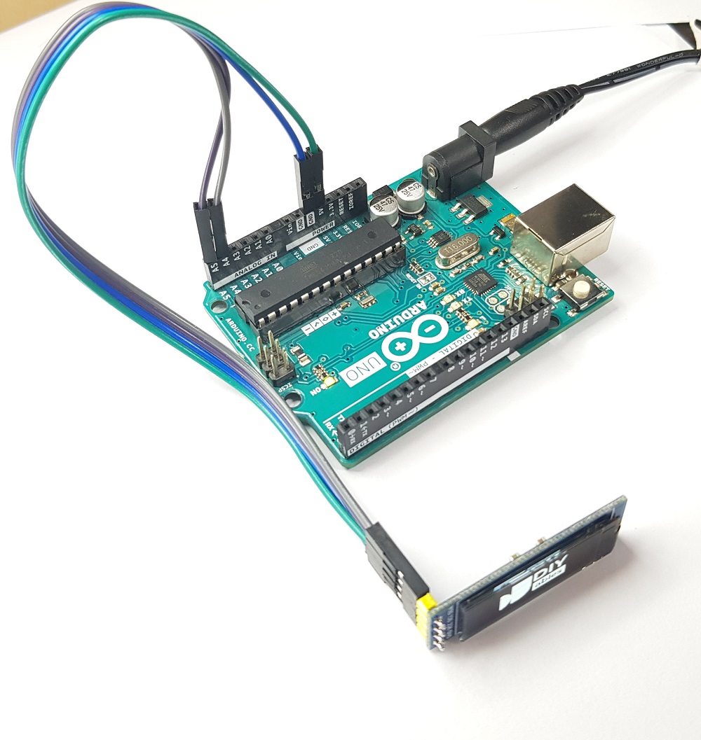 Arduino OLED 128x32 wiring diagram