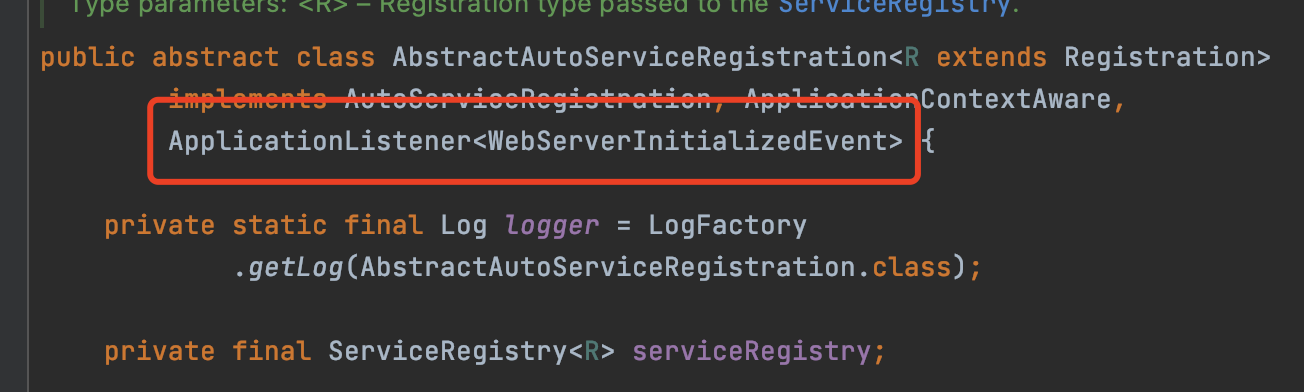 AbstractAutoServiceRegistration是个抽象类