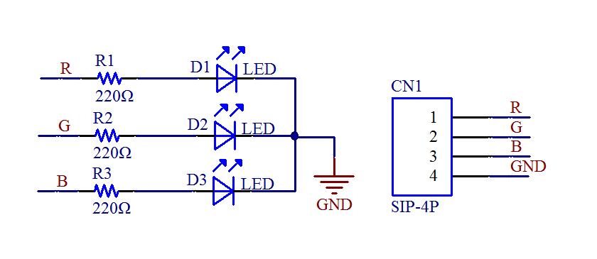控制RGB灯的电路图图片