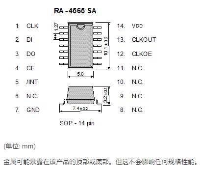 RA-4565SA(汽车串行接口实时时钟模块)