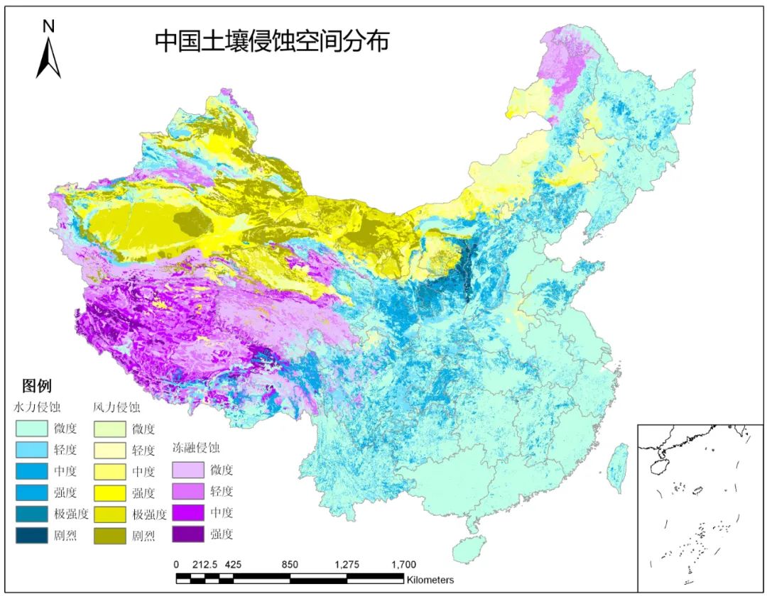 土壤数据合集：全国各省土壤类型分布矢量数据+中国土壤质地空间分布数据+中国土壤侵蚀空间分布数据