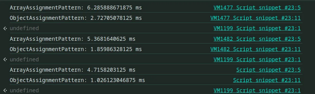 数组解构是如何降低 JavaScript 的运行速度