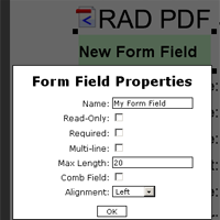 基于浏览器的 PDF 编辑器:RAD PDF for ASP.NET