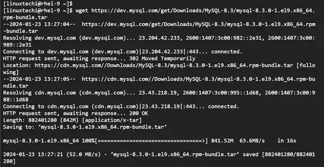 Wget-Command-Download-MySQL-Bundle-Tar-File