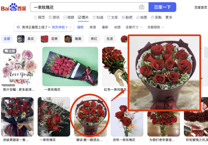 网络上找到的“玫瑰花束”素材图片