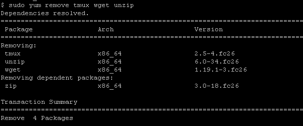 Uninstall Multiple Packages