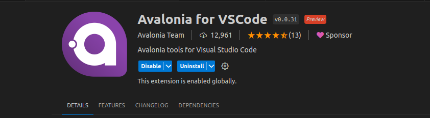Avalonia for Visual Studio Code