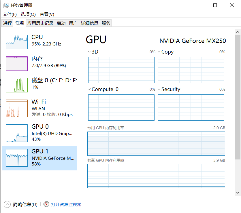训练时GPU正常工作