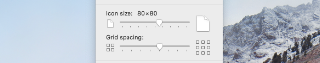 Change Icon size or grid spacing fo Mac desktop