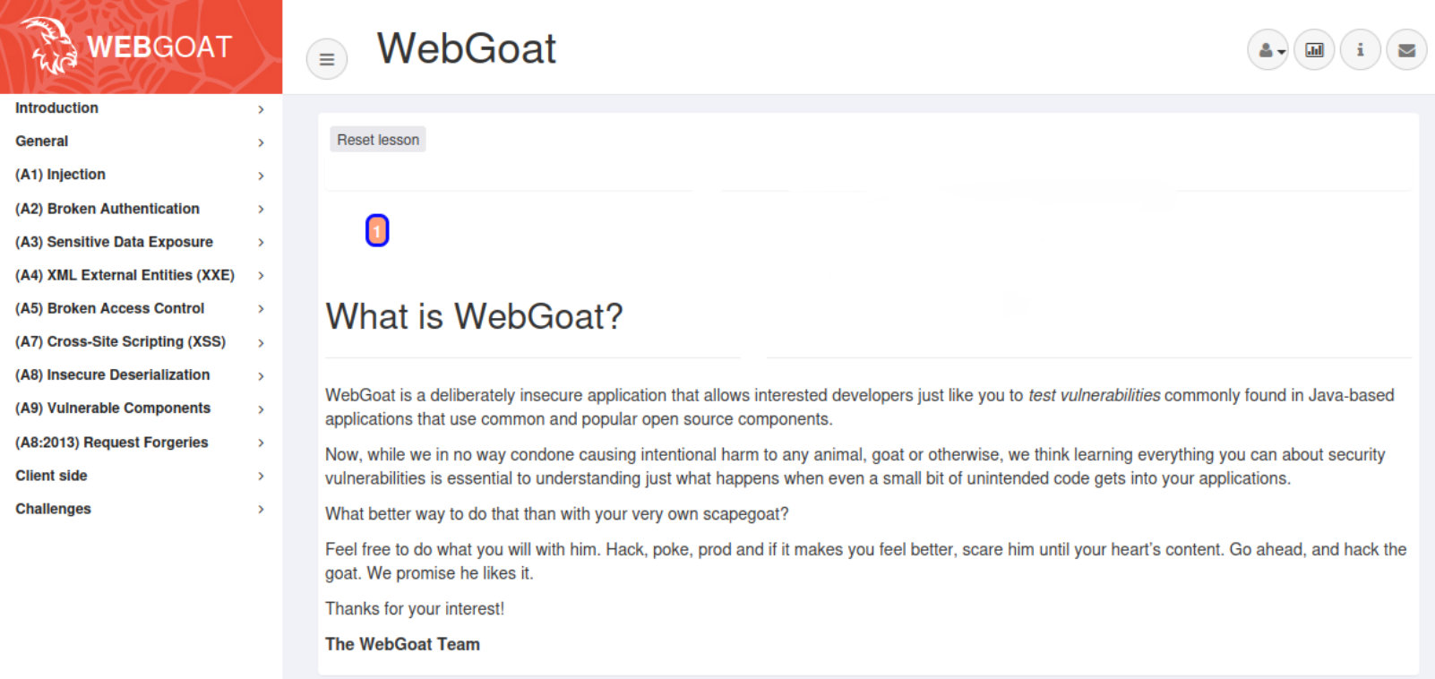 WebGoat靶场环境