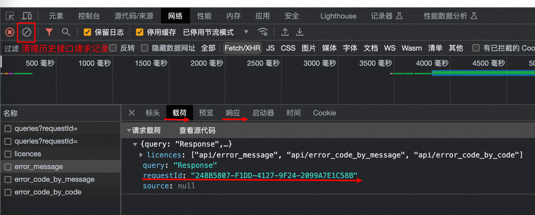 Chrome获取RequestId