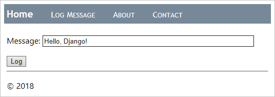 Django教程：消息记录页面已添加到应用程序