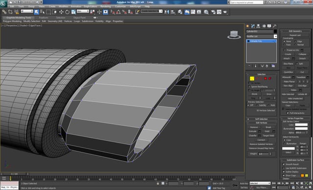 3D 工作室最大建模教程未来派螺栓枪