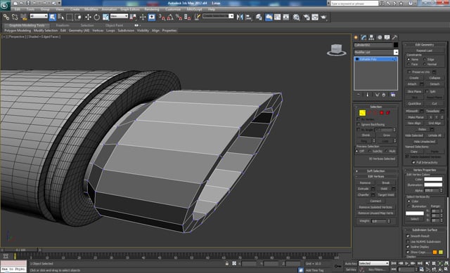 3D Studio Max モデリング チュートリアル未来的なボルトガン