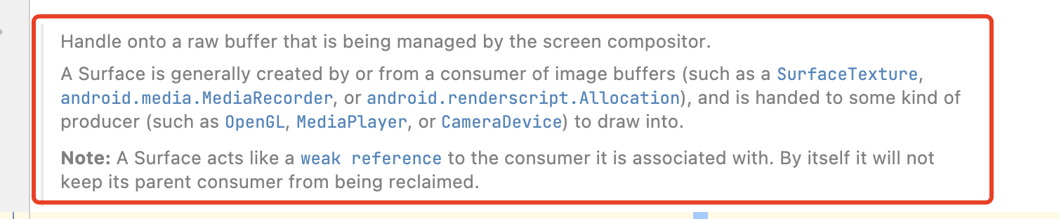 android.view.Surface官方描述