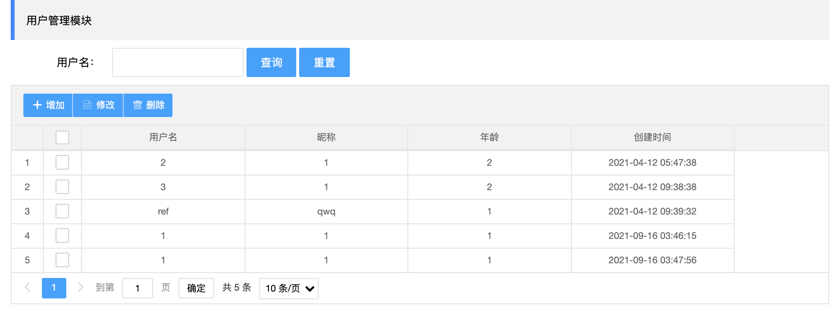 SpringBoot集成thymeleaf增删改查示例