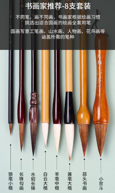 来自中国毛笔之乡,华夏笔都,满足"尖,圆,齐,健,"四大特点 ,笔锋圆满