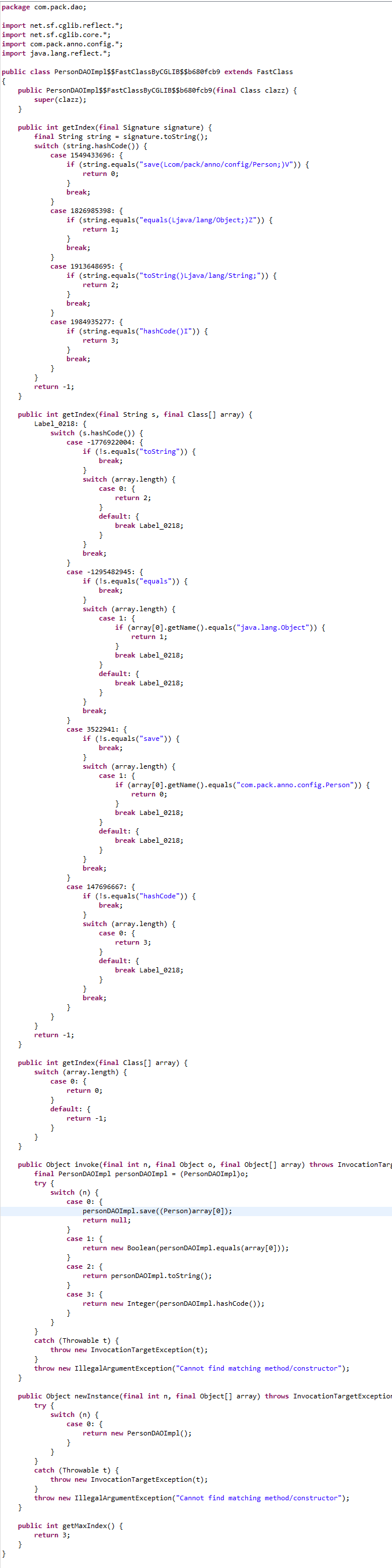 Java Cglib动态代理原理源码分析