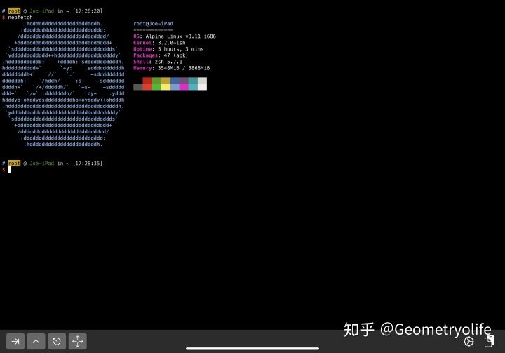 linux 退出服务器_iSH，你的IOS设备移动开发终端使用教程1（在iPad上安装Linux）...