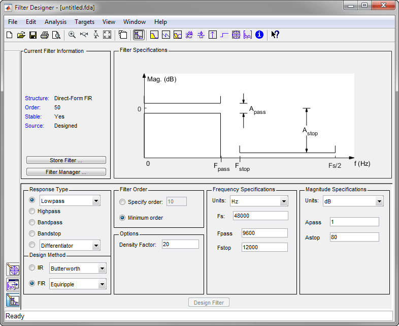 matlab 滤波器设计工具,滤波器设计工具快速入门