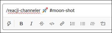 An example of the Reacji Channeler slash command.