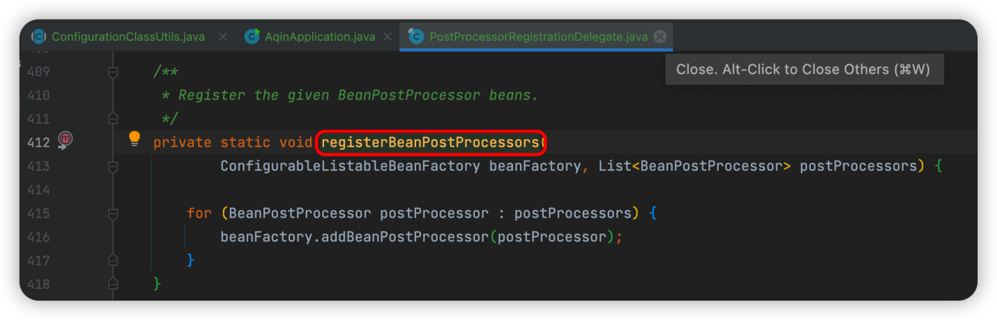 【Spring源码】12. 注册bean处理器registerBeanPostProcessors()