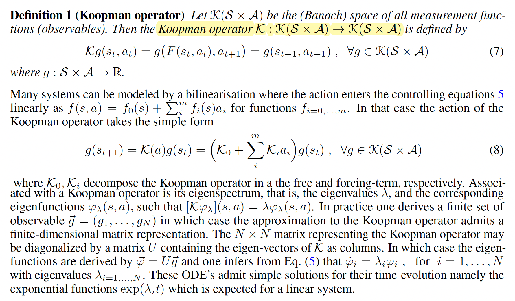 Koopman operator