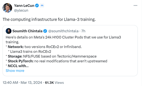 Llama-3公布基础训练设施，使用49000个H100