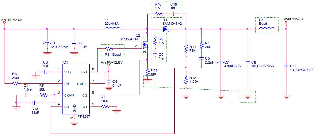 FP5207电池升压 5V9V12V24V36V42V大功率方案