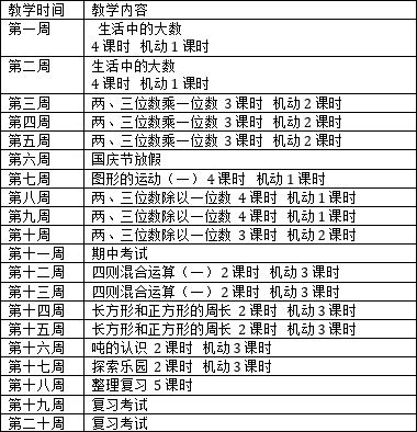 冀教版三年级计算机教学计划,冀教版数学小学三年级上册教学计划