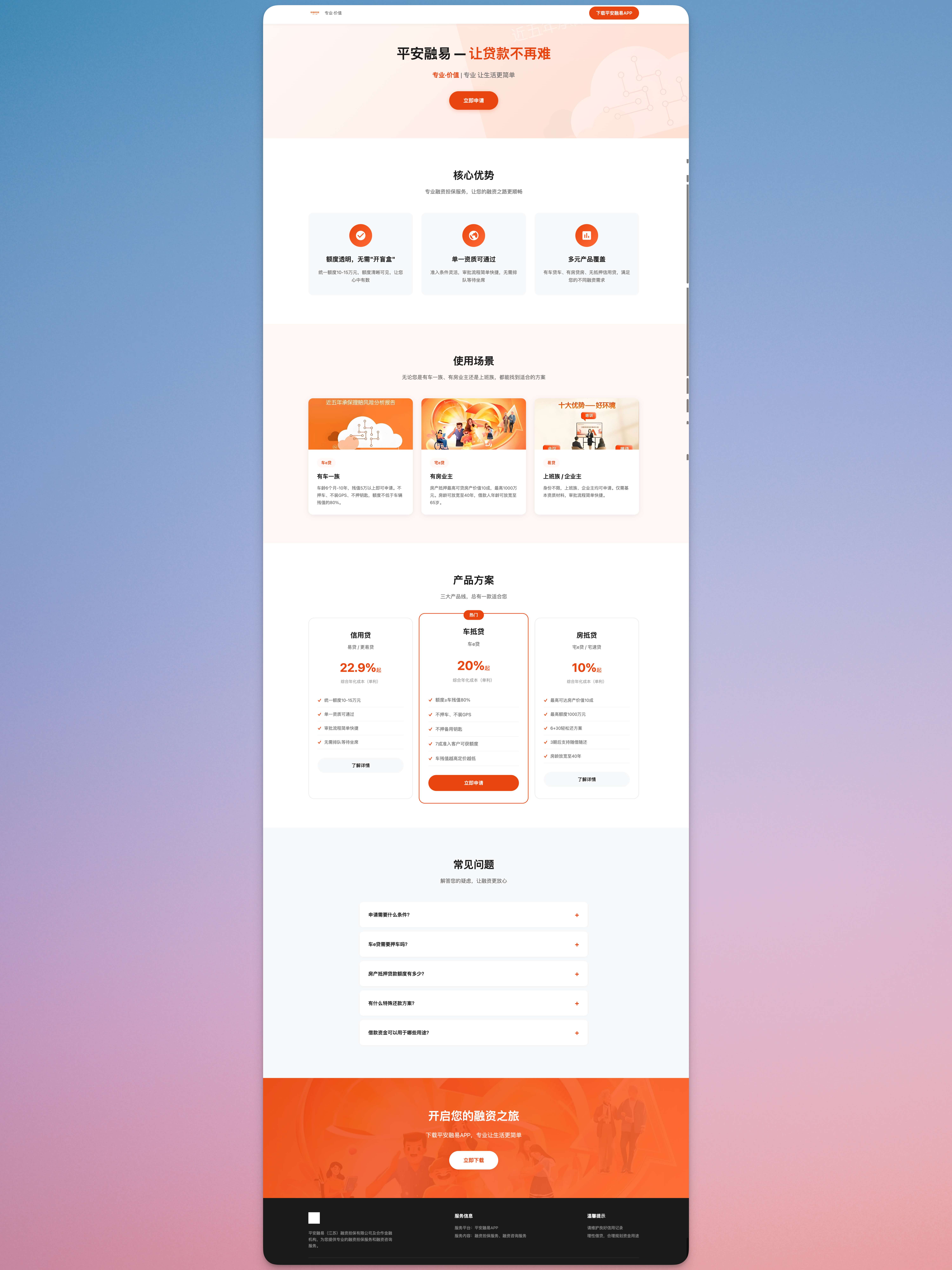 注释：产品资料是我自己虚拟的。