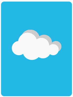 观察图形发现,有两个云朵:前面的白云和后面的乌云.